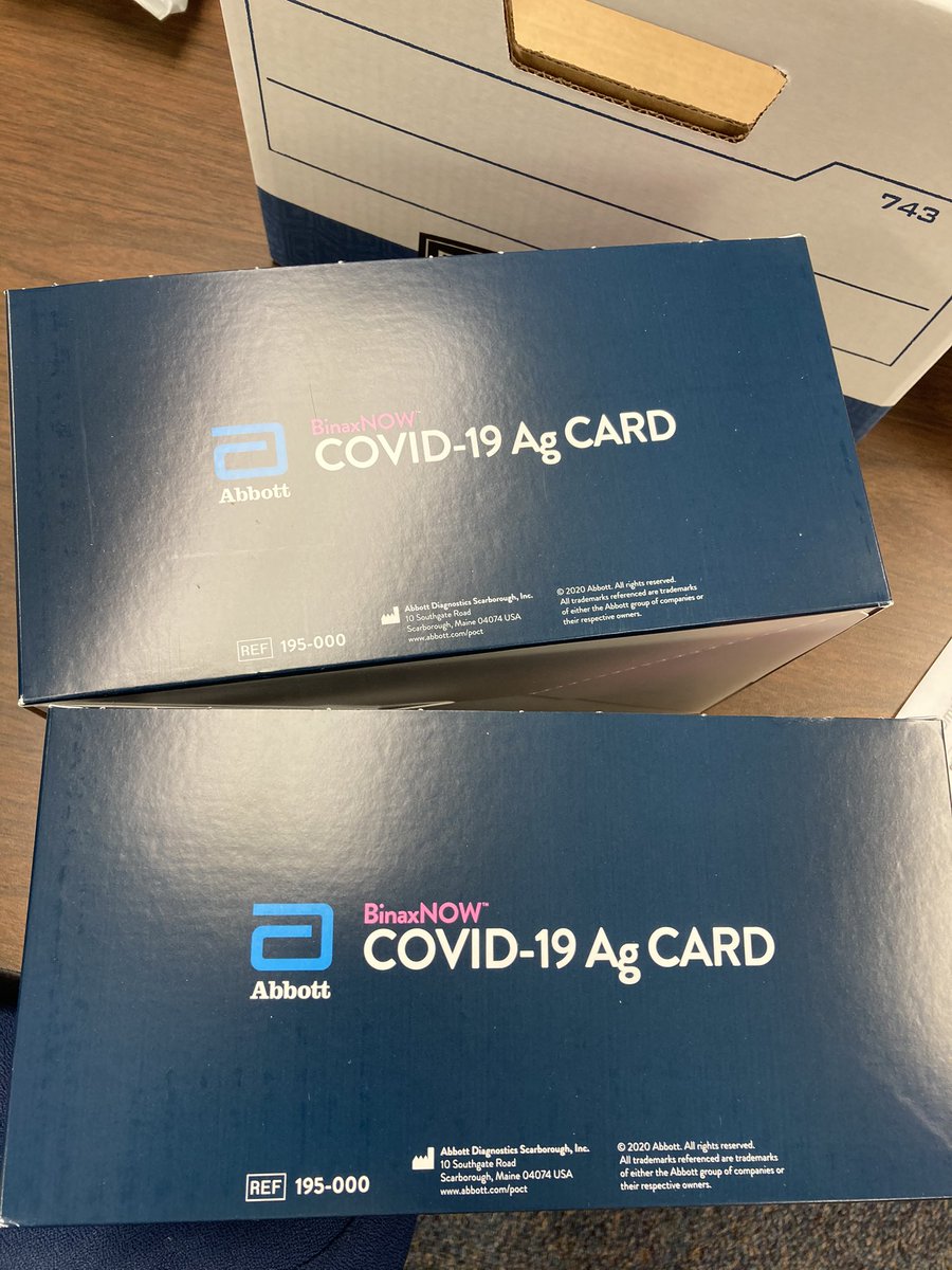 Mr_Jon_Winkle's tweet photo. First round of COVID rapid tests have arrived for Oak Park staff members.  #OPsharks https://t.co/5URSaTBEkK