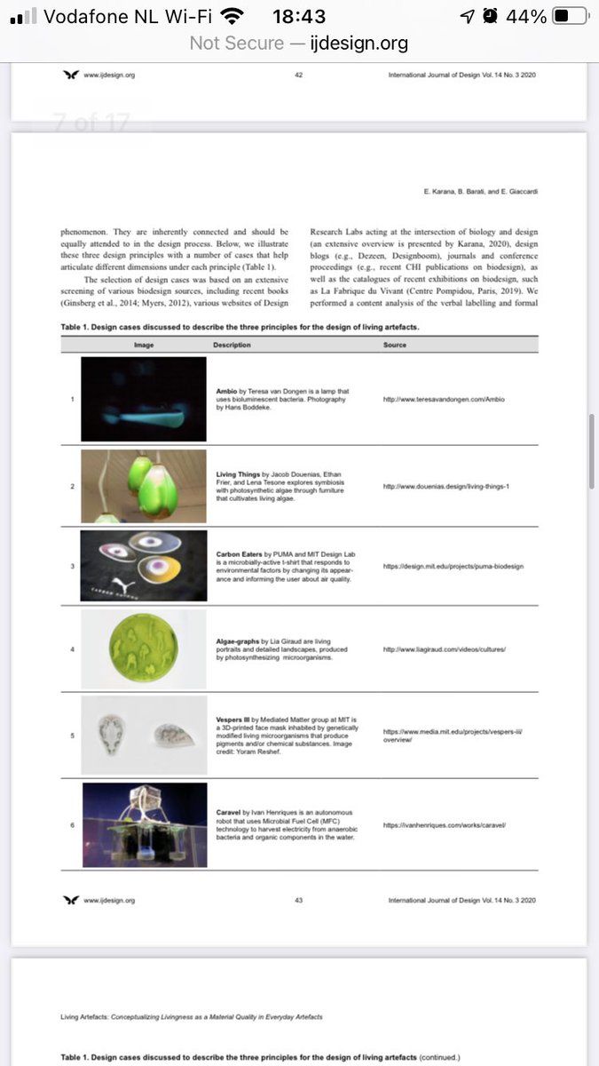 elvinkarana's tweet image. Our paper is out! “Living Artefacts: Conceptualizing Livingness as a Material Quality in Everyday Artefacts” w/ @BaharBarati and @elisagiaccardi #designframework #biodesign #livingartefacts #livingmaterials #materialsexperience #mycelium #algae #bacteria ijdesign.org/index.php/IJDe…
