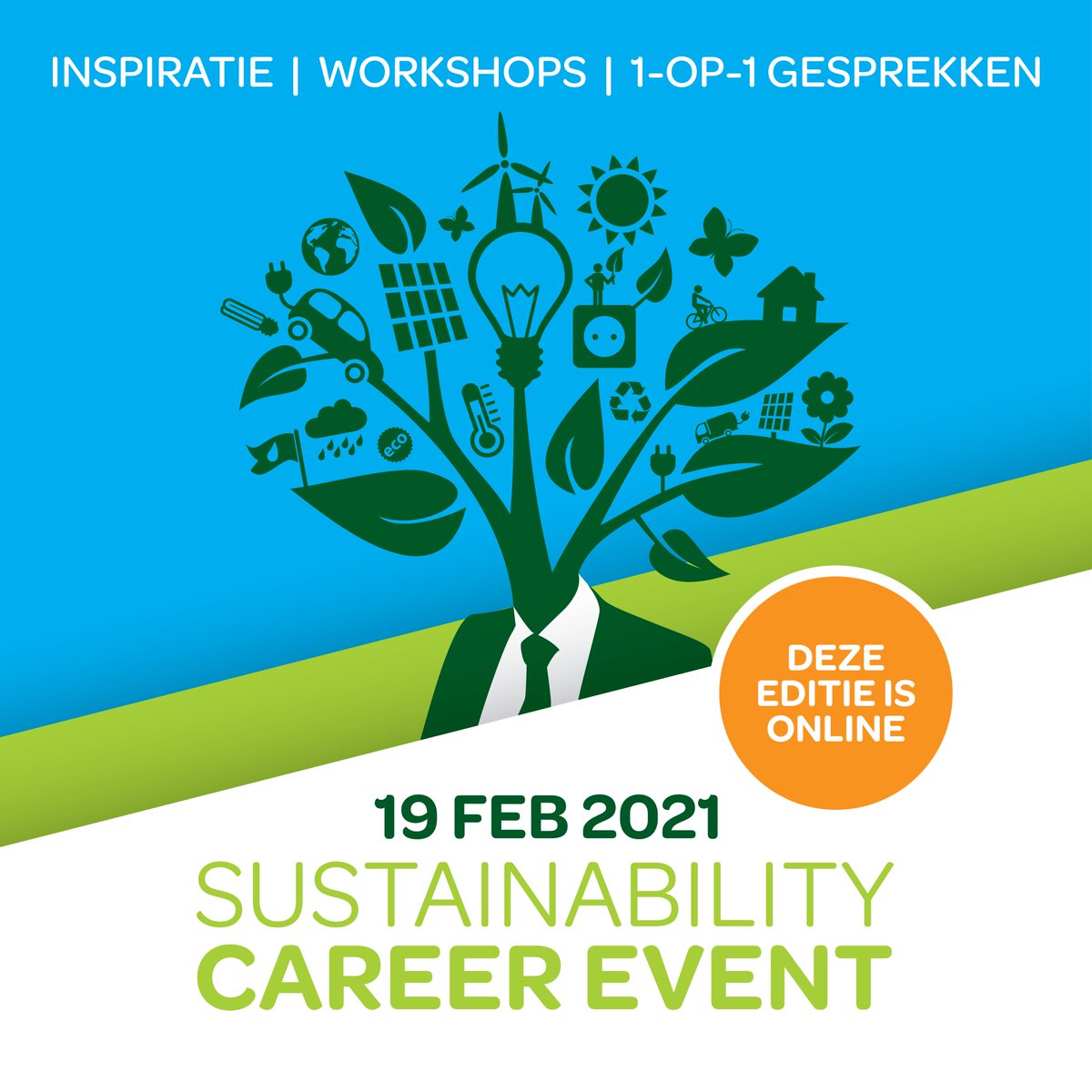 Studenten voor Morgen (@wijzijnmorgen) on Twitter photo Geef je op voor het Sustainability Career Event op vrijdag 19 februari! Je kunt je aanmelden voor 1-op-1 gesprekken met bedrijven zoals <a href="/ProRail/">ProRail</a>, <a href="/abinbev/">AB InBev</a>, <a href="/Alliander/">Alliander</a> en Ochtendmensen. Ook kun je interessante workshops volgen. Aanmelden kan via sustainabilitycareerevent.nl. Geef je op voor het Sustainability Career Event op vrijdag 19 februari! Je kunt je aanmelden voor 1-op-1 gesprekken met bedrijven zoals <a href="/ProRail/">ProRail</a>, <a href="/abinbev/">AB InBev</a>, <a href="/Alliander/">Alliander</a> en Ochtendmensen. Ook kun je interessante workshops volgen. Aanmelden kan via sustainabilitycareerevent.nl.