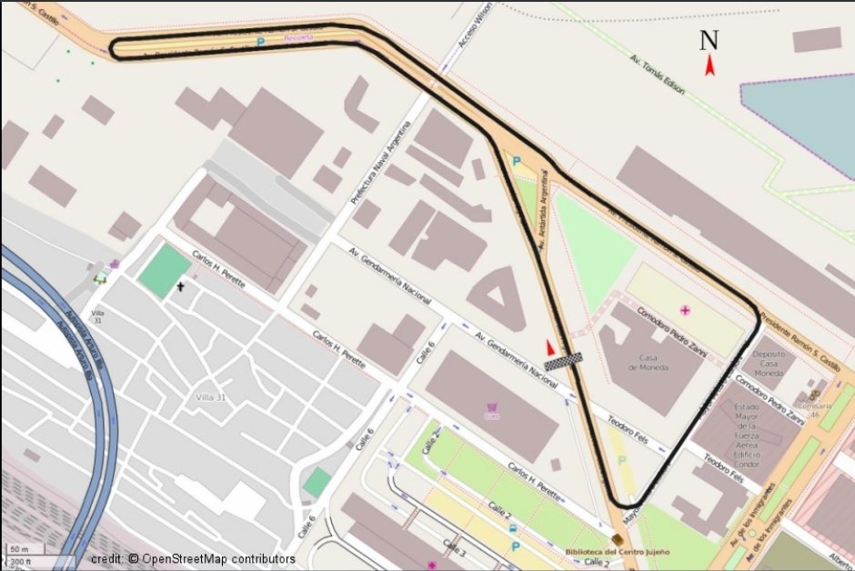 The first of two 1947 Buenos Aires Grand Prix  was held on the 9th of February. The track (pic) was 2.410 km long and they raced 50 laps (120.5km). Luigi Villoresi  (Maserati) won the race only one second in front of Achille Varzi  (Alfa Romeo).