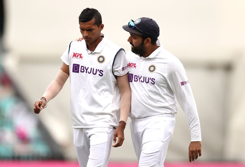 Navdeep Saini making his debut in Test Cricket 4 Team India. Not an easy1 for someone2debut in such circumstances where ur team targeted by al sort of mind games&injury scares.His potential will make him shine in future for sure. Took4ws with 4.10eco.All the best #NavdeepSain