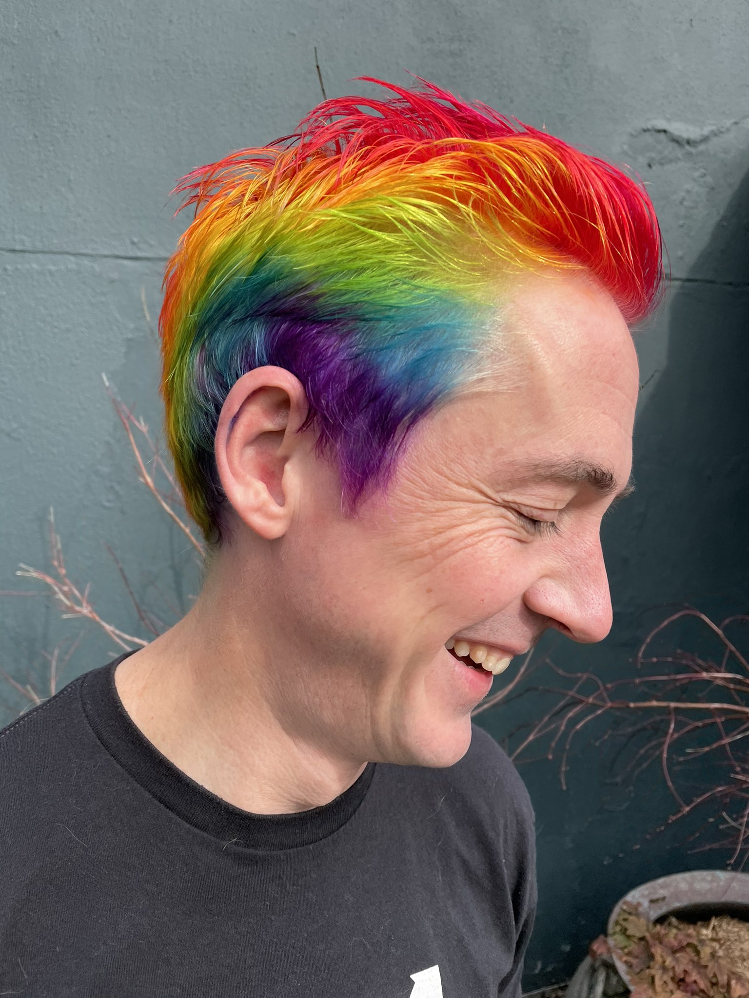 Paul Dix on Twitter: "We did a donation drive at work in December and I  offered up that I'd dye my hair any color the donors picked if we crossed a  certain