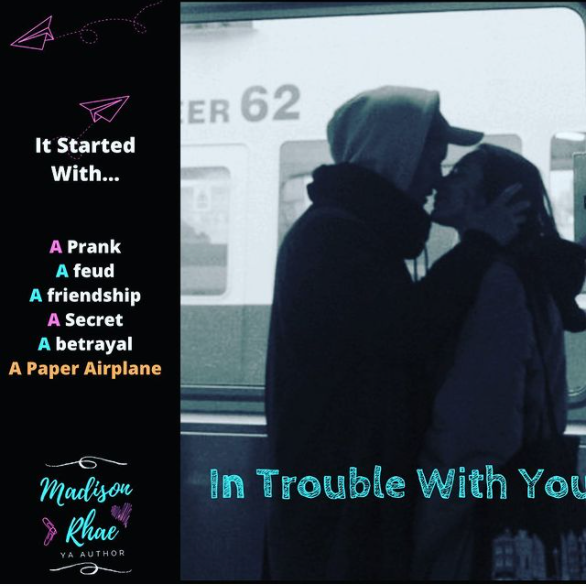 MadisonRhae1's tweet photo. My novella, "In Trouble With You" Is coming soon :) Check out my Instagram: @Madison_Rhae_Books
#Romance #TeenRomance #YARomance #YARomanceReaders #AmEditing #amwriting #writingcommunity #booksofinstagram #authorsoftwitter #author https://t.co/0aLjPbdspG