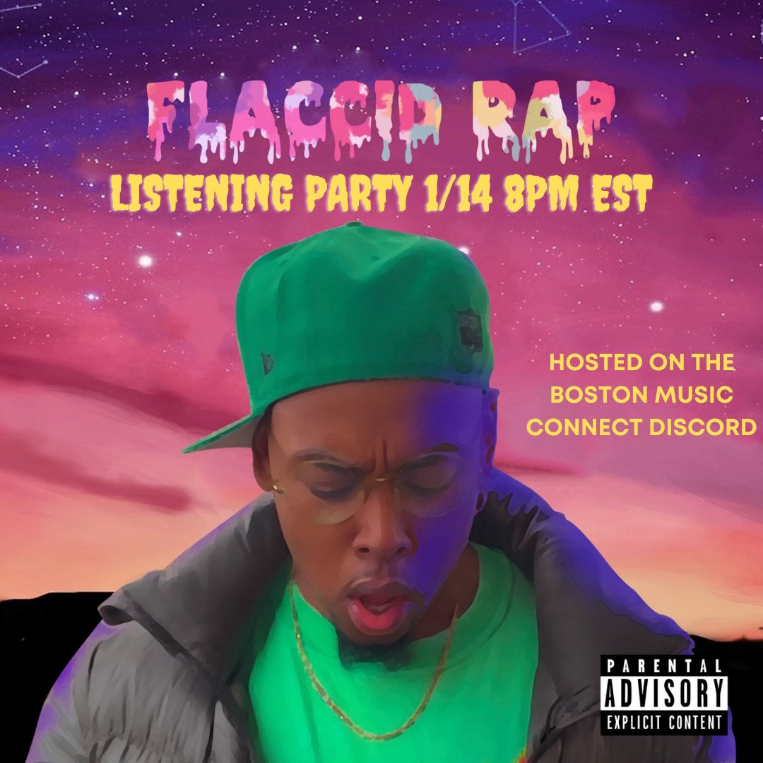 bosmusicconnect's tweet photo. Join us on the discord this Thursday, January 14th at 8PM EST for the  @OgSwaggerdick Flaccid Rap listening party! (Link in bio) https://t.co/mIWMZ7VsMx