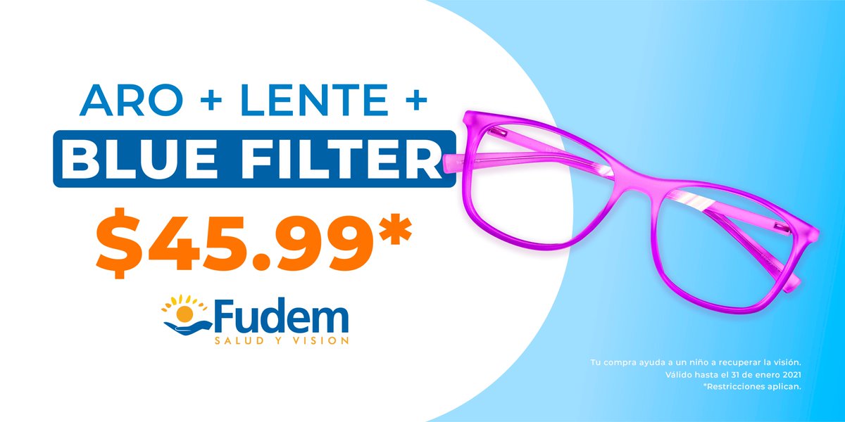 ¡Protege tus ojos! Adquiere tus gafas con #BlueFilter desde $45.99 en todas nuestras sucursales. ¡Te esperamos! 🤩 Haz tu cita al 2505-0505.