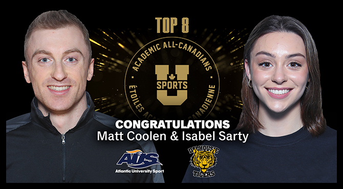DalTigers's tweet image. Not one, but two Tigers were selected as Top 8 Academic All-Canadians! 

Congrats to Isabel Sarty and Matt Coolen! 

📰ow.ly/mG8U50D5wVt