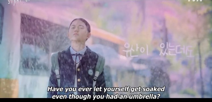 12. Cont. You could see how similar but different their situations were. Dosan didn’t have an umbrella but decided to get soaked and there were many people around him during his walk. Dalmi had an umbrella but decided to get soaked and nobody was around her during her walk.