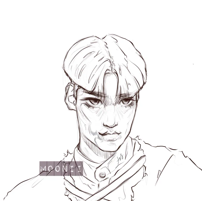 and here's the process!                        + lil moonlight ^^#ATEEZ #YUNHO #에이티즈 #윤호 #エイティーズ #ATEEZfanart  