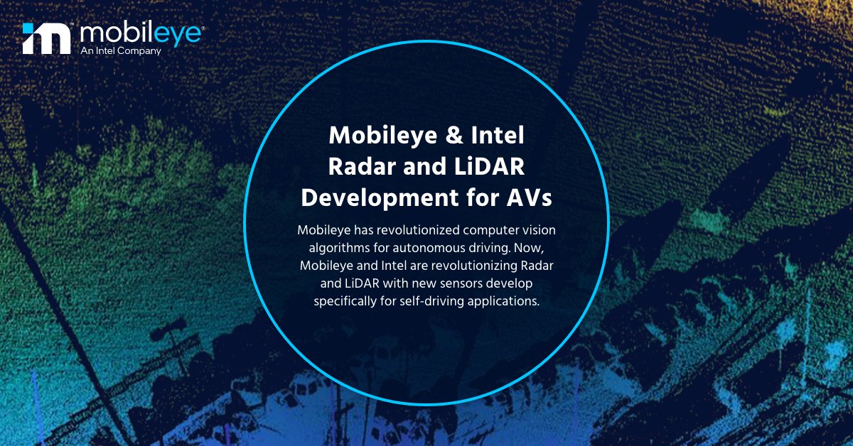 Mobileye's tweet photo. BREAKING: Mobileye and @Intel announce joint development of next generation Radar &amp; LiDAR solutions designed for #autonomousdriving applications, including a LiDAR SoC. Read more at the Intel Newsroom: https://t.co/UfmDNZ3YAM https://t.co/vcBTZ63ACx