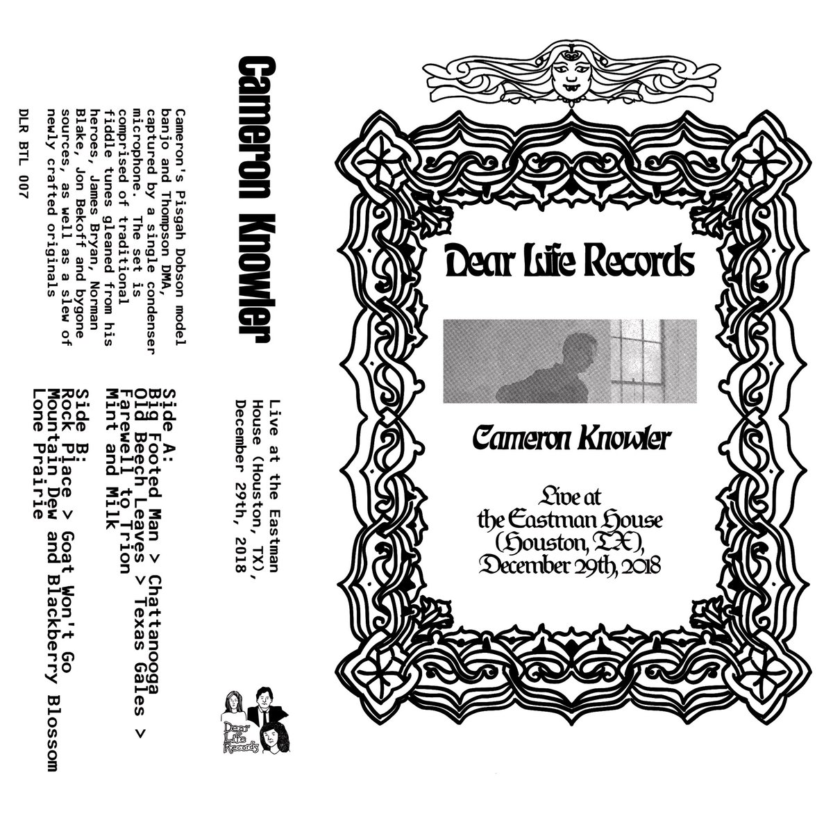 Dearliferecs's tweet photo. DLR BTL 007 features a spellbinding performance by guitar scholar Cameron Knowler. Only 25 tapes made. All proceeds go to #projectrowhouses buy your copy here: https://t.co/gIrvnYgLJD https://t.co/arXmhRYRir