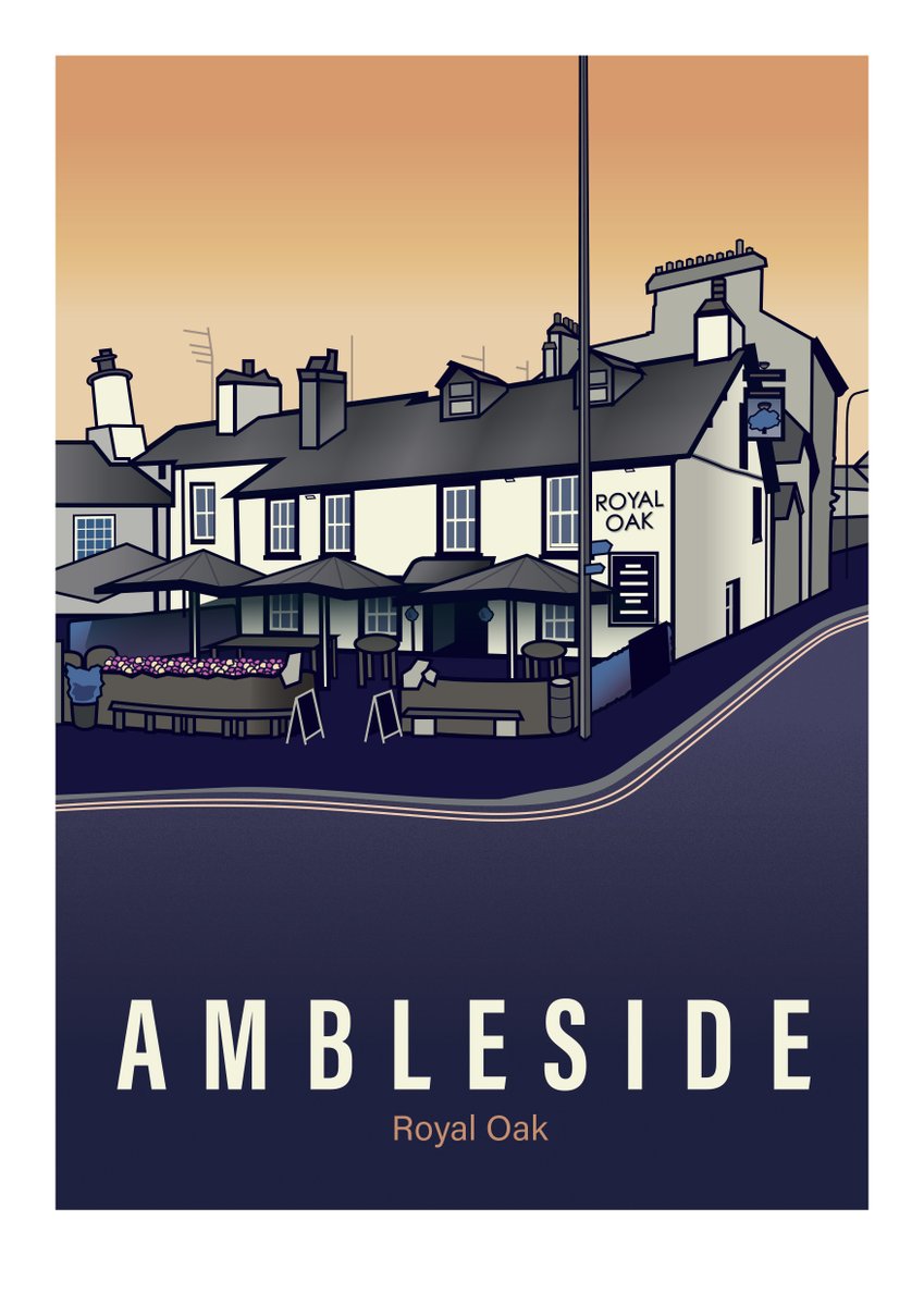New pub print in stock - back to my old favourite Ambleside and another pub I've spent many an hour in - The Royal Oak

etsy.me/2LHpgwo

#ambleside #lakedistrict #lakedistrictpub #thelakes #lakes #pubart #cumbria #lakedistrictart