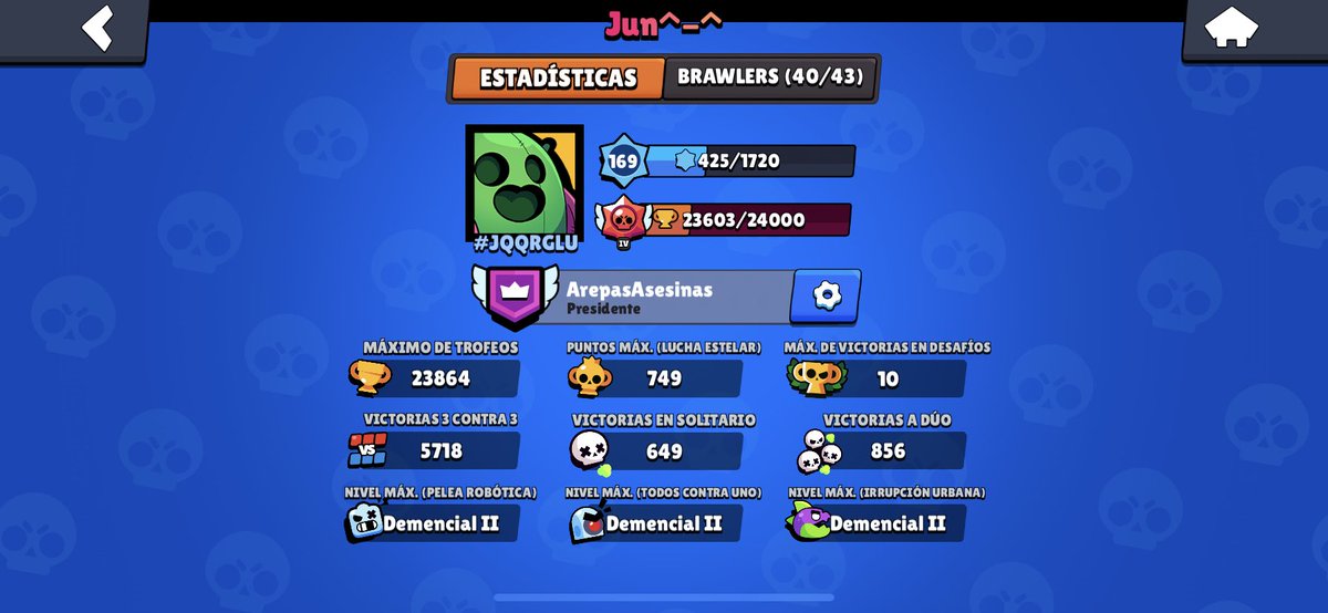 Jun estará a cargo de Arepas Asesinas, por favor lo que puedan vayan, y ayúdenlo en todo lo que puedan, este es mi retiro, volveré algún día, gracias por todos los buenos momentos!!

Fue un placer. 

Link para que entren a ArepasA !

link.brawlstars.com/invite/band/es…