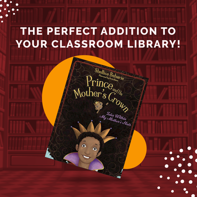 ShelliceBeharie's tweet photo. Are you working on building out your classroom library for 2021? Prince And His Mother’s Crown: Tales Within My Mother’s Hair will make the perfect addition!

Learn more: https://t.co/vUoPlqBS66

#classroomlibrary #kidsbooks https://t.co/1dNa8RTnbr