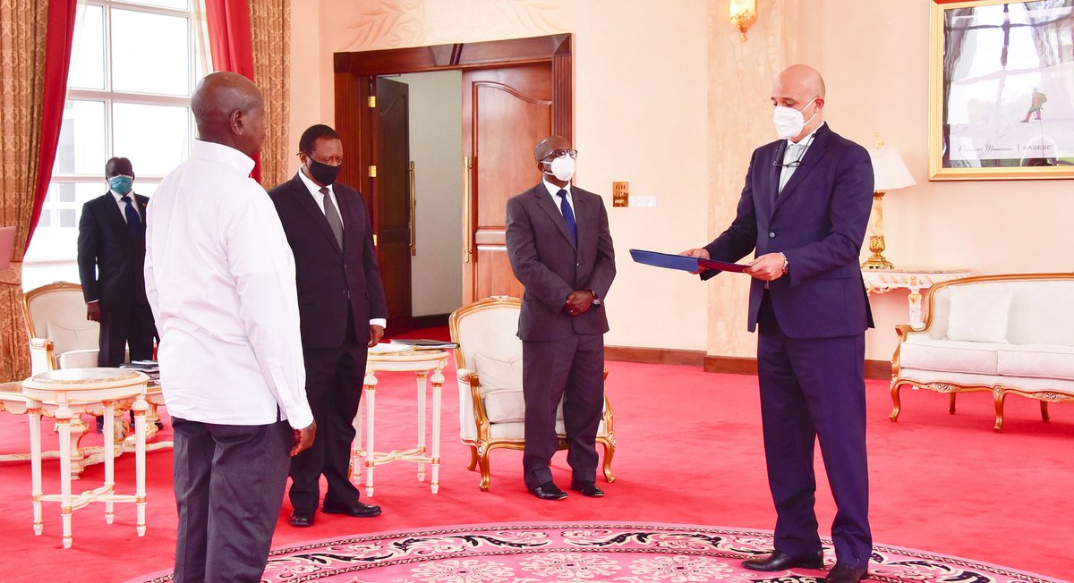 Arinaitwe Rugyendo🇺🇬 (@rugyendoquotes) on Twitter photo "President Al- Sisi wishes you safe and peaceful elections. He trusts your leadership," new Egyptian envoy to Uganda, Mohammed Nabhan told President <a href="/KagutaMuseveni/">Yoweri K Museveni</a> this evening while #SecuringYourFuture "President Al- Sisi wishes you safe and peaceful elections. He trusts your leadership," new Egyptian envoy to Uganda, Mohammed Nabhan told President <a href="/KagutaMuseveni/">Yoweri K Museveni</a> this evening while #SecuringYourFuture