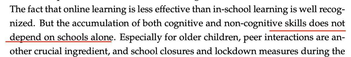If it doesn't depend on school alone then what's the point here? We didn't measure learning B.C. (before corona according to my kids) by what didn't go on in schools, did we?