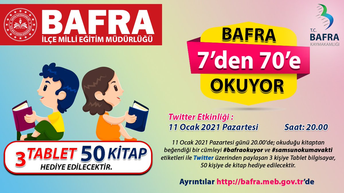kodlabafra's tweet photo. Bafra 7'den 70'e okuyor.
Gezip görmenin yeni yerler keşfetmenin mümkün olmadığı bu pandemi döneminde kitap okuyarak yeni bilgiler keşfetmenin tam zamanı.
#bafraokuyor #samsunokumavakti 
@mehmetalikatip1 @zekeriyaakbag @YUKSELAYDINTS @bafra_mem @CoskunESEN57 @samsunmem @EbaSamsun https://t.co/mGDHAH5hJW
