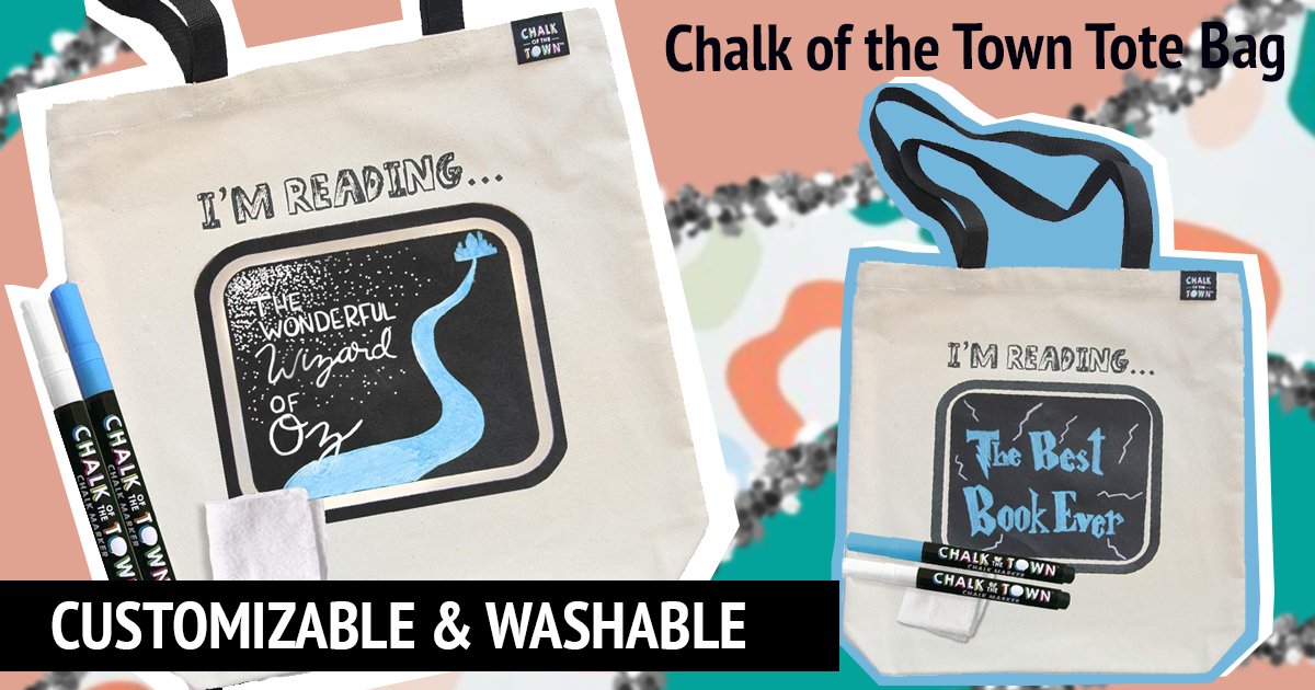 Out with plastic bags and in with reusable ones! 🛍️ Customize over and over your own tote bag with <a href="/ChalkofthetownT/">Chalk of the Town T</a>!! bit.ly/3rUyqqd
