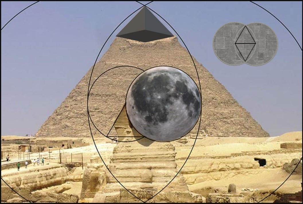 Part(10).Lots more to see.I'll start jumping into Egypt and the geometry.I still have to dig into , , , , , , and the  Around .Here you see the left and right join.The radius of the circle (vesica pisis) is the same as a side of a equilateral triangle.
