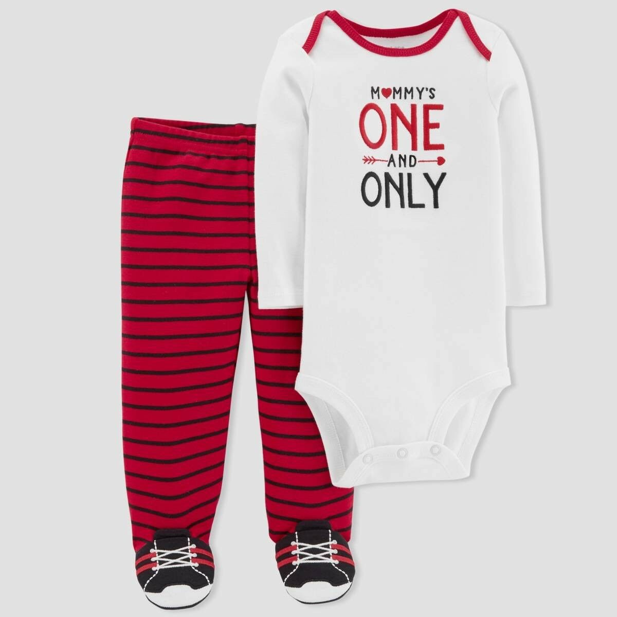 goodbuysalltime's tweet photo. ONLY 1 LEFT Mommy's One and Only Valentine's Day Themed 2pc Bodysuit &amp; Footed Pant Set Size 9 months #ad https://t.co/9VzbSQqXmQ *Free Shipping* #ValentinesDay   #onlineshopping #Amazon #freeshipping #mommysoneandonly https://t.co/cxsSXYciNM