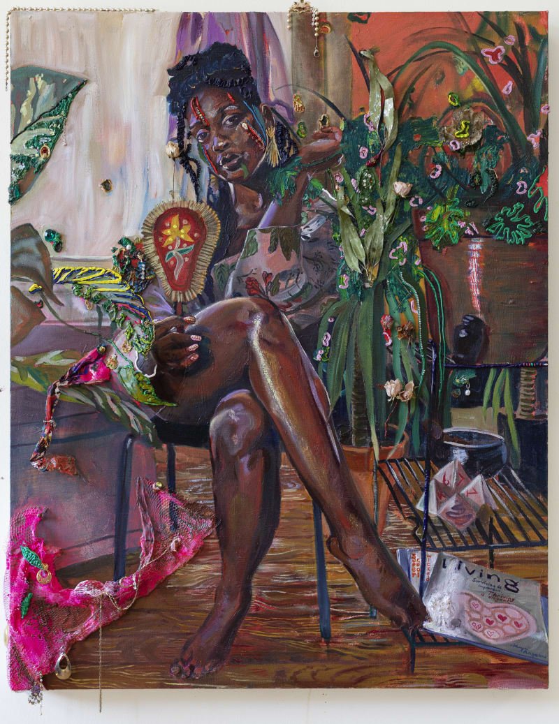 Gisela McDaniel. DEFINITELY also on the "try to see in person" list, her paintings involve a lot of additional media so they're kind of bordering on sculpture  http://instagram.com/giselamcdaniel 