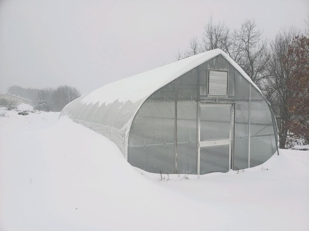 RimolGreenhouse's tweet photo. 24 inches of #snow is no match for the Bobcat series! A well anchored house that sheds most snows on its own. Thank you #HipPeasFarm for these crazy photos! 

#rimolgreenhouse #wintergrowing #bobcatseries #smallscalefarming https://t.co/JFHcbImQkY