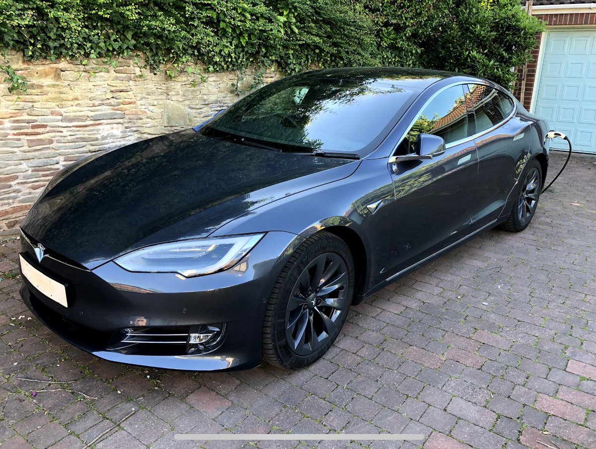 First tweet in while. Look at this beauty, IMO grey on grey looks amazing! #Tesla #ModelS #TeslaModelS #Bristol <a href="/elonmusk/">Elon Musk</a>