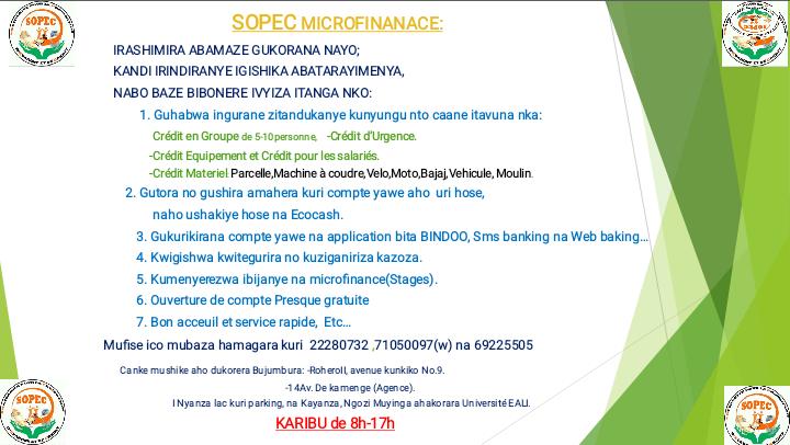 SOPEC2019MF's tweet photo. #Burundi: Ivyiza vya @SOPEC2019MF ,menya #SOPEC uyiyagire n'abandi. @amour_kwizera @NyaburungaNino @NzisabiraAmiRo1 @kurikuravugwam1 https://t.co/ha6KRVxwgt