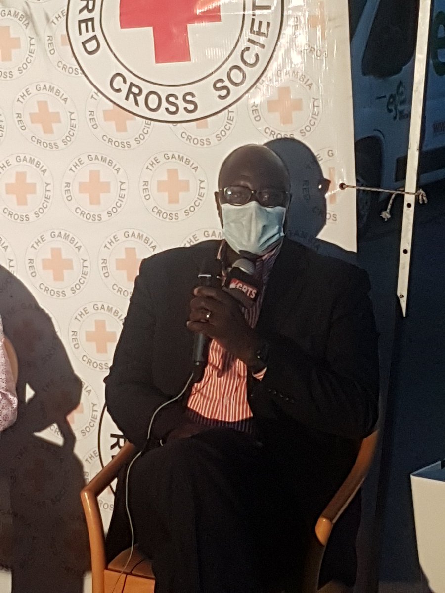 GambiaRedCross's tweet photo. Happening now: delivering keynote statements at the #GRCSVirtualConcert is the Hon. Minister of @MohGambia, President and Secretary General of @GambiaRedCross. Thank you, Gibbou M. SAIDY, the MC of today's event. https://t.co/lgGr20HhD8