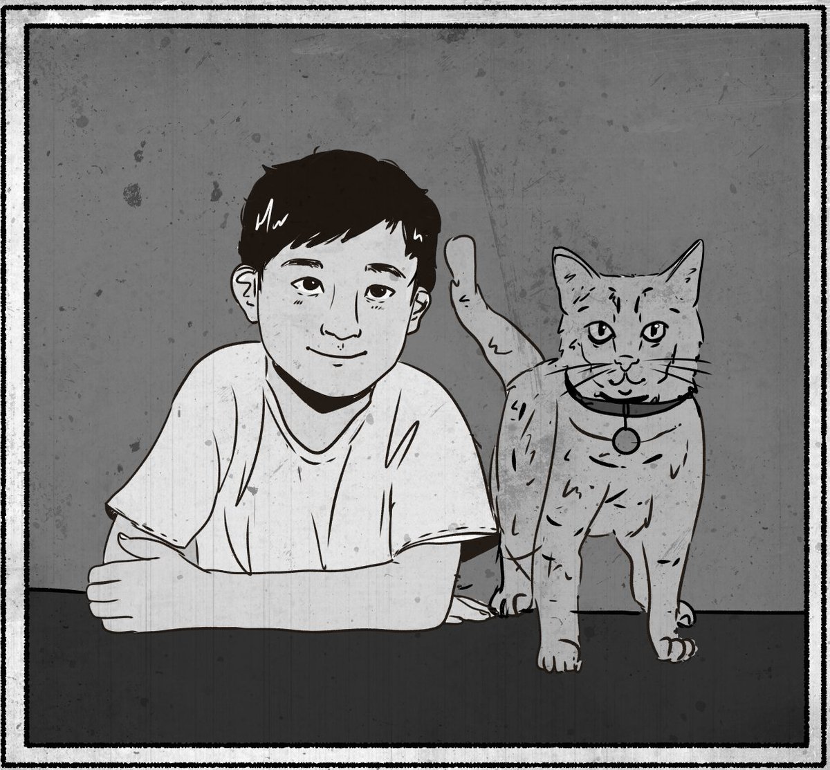 him as a 4 year old with a family cat :-) https://t.co/MIZ58zePUs 