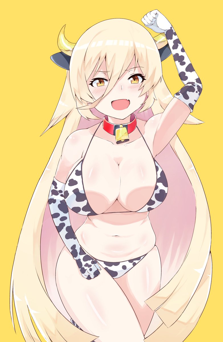 ニュイ・ソシエール 「ハッピーニュイヤー牛柄ビキニか白ビキニあなたはどっち派??#ソシ絵ール 」|Ａきらーのイラスト
