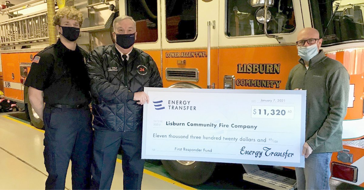 ETNortheast's tweet photo. We're proud to support Lisburn Community Fire Co. with a $11,320 donation from #EnergyTransfer's #FirstResponder Fund. This grant will help purchase two radio sets that are able to communicate with the #YorkCounty radio system. #Committed2PA
@abc27News: https://t.co/gOFaVQulbS https://t.co/mNGY5NkiUL