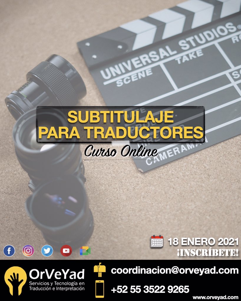 ve_yad's tweet photo. Inscripciones abiertas para nuestro curso de 'Subtitulaje para Traductores' 🎥

Formulario de registro: https://t.co/FWVBcsDSOs https://t.co/q5HHX8071O