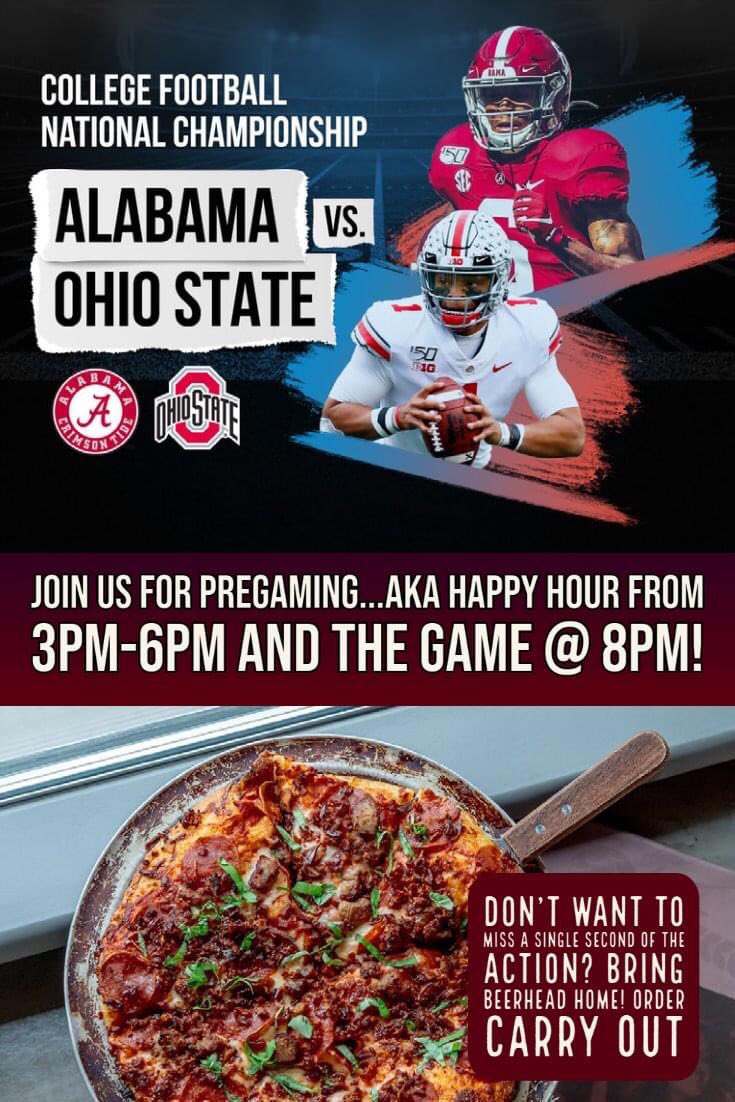 Three30Ventures's tweet photo. Need a spot to watch the game tonight? We have you covered.🏈🍻 #BeerheadBar #BeerheadAvon #BeerheadConcord #BeerheadNewAlbany #AvonOhio #ConcordOhio #NewAlbanyOhio #OhioCraftBeer #NationalChampionship #PrimeTime #Three30 https://t.co/C3zsup85aj