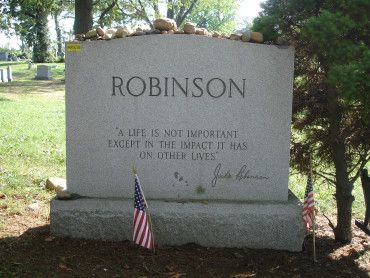 Chris Jones on X: The inscription on Jackie Robinson's grave has