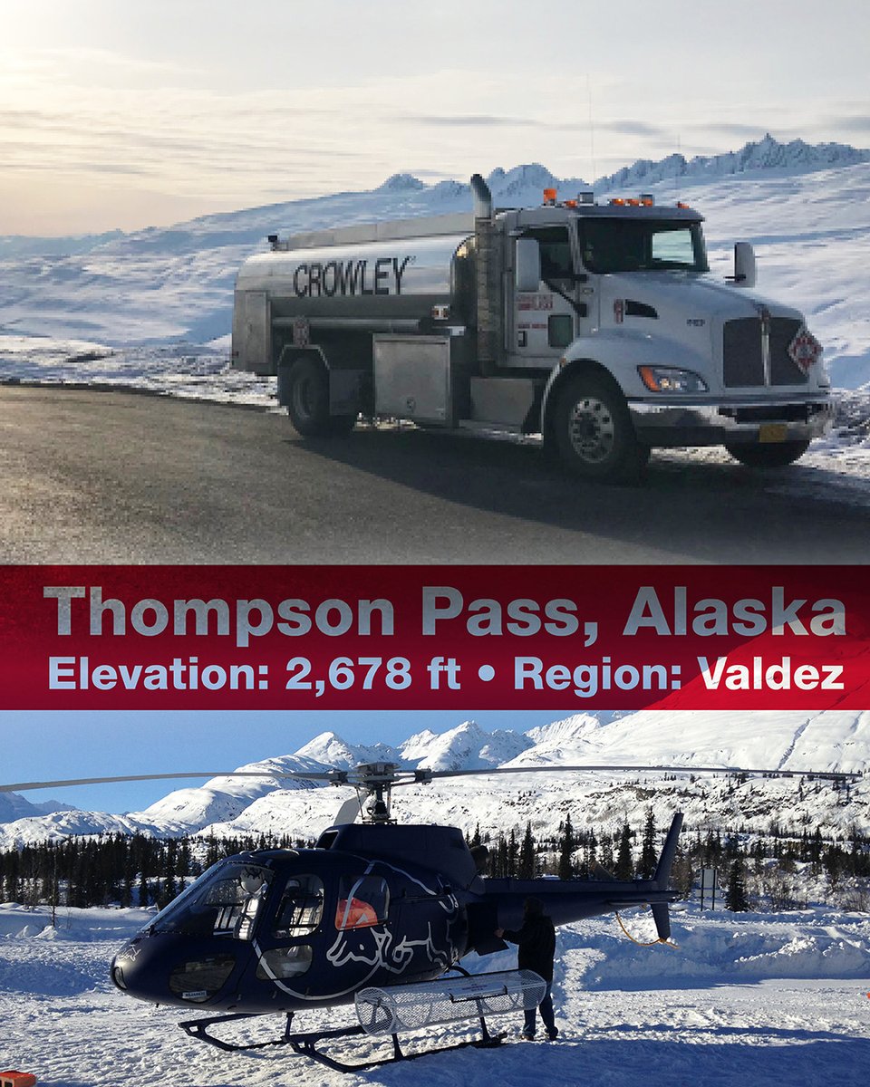 markmillercomms's tweet photo. Crowley fuels adventure at Thompson Pass near Valdez, Alaska, which gets about 500 inches of snow annually. Gassing up choppers for Heli Ski expeditions we help ensure recreation runs smoothly and safely winter after winter. https://t.co/uyWAmOkQaB