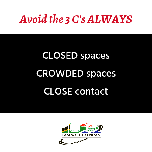 Im_SouthAfrican's tweet photo. "Avoid the 3C's
CLOSED spaces
CROWDED spaces
CLOSE Contact"
President @CyrilRamaphosa
🇿🇦🇿🇦🇿🇦🇿🇦🇿🇦🇿🇦🇿🇦
#familymeeting #level3 #wearamask
#Avoid3Cs
#ClosedSpaces
#CrowdedSpaces
#CloseContact https://t.co/gBB8xldpIE