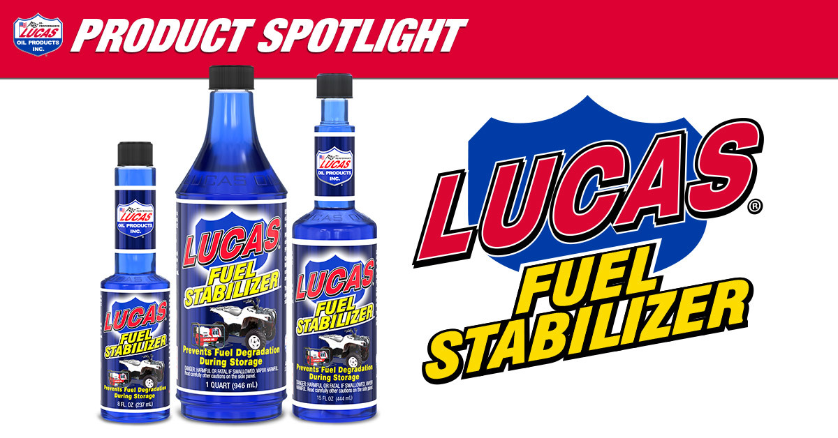 Lucas_Oil's tweet photo. #PourIt before you #StoreIt. #LucasOil Fuel Stabilizer is an easy-to-use solution that prevents gasoline breakdown during storage by providing fuel with stabilizing additives to fight against damage such as gum and varnish deposits. #ItWorks Learn more: https://t.co/I16mjRWN5t https://t.co/GRblSVW7Jb