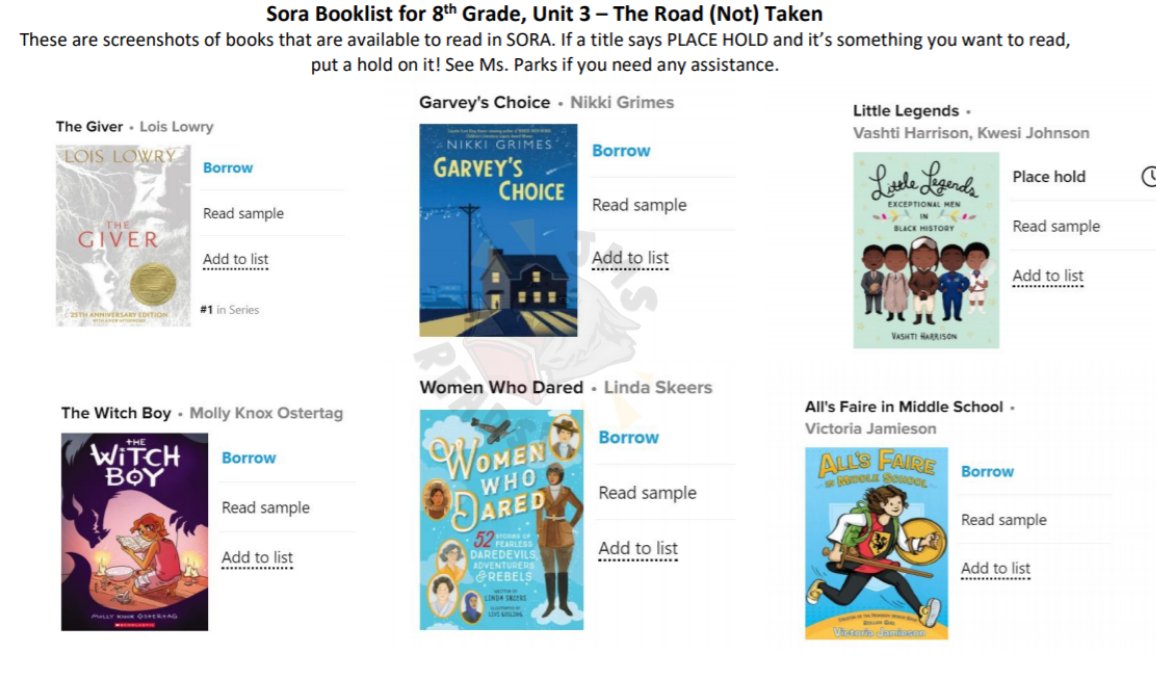 JMS_Reads's tweet photo. Panthers: Check out our independent reading list for ELA Unit 3! All books are available for you to check out via SORA. Happy reading!!! @DcpsLibrary #DCPSLearnatHome #LibraryLiteracyLeaders #DCPSLibrariansChampionLiteracy https://t.co/qmxDJgguyJ