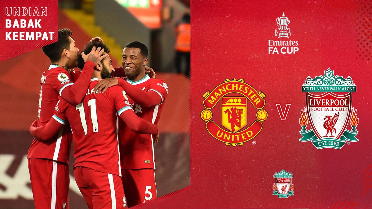 The Reds akan bertandang ke markas <a href="/ManUtd_ID/">Manchester United</a> pada Babak Keempat #FACup. 

Pertandingan ini akan berlangsung pada tanggal 23/24 Januari nanti.

#LFCIndonesia #EmiratesFACup