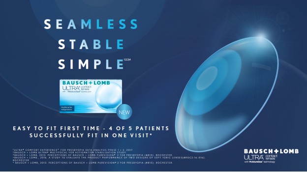 Our new, innovative lens, ULTRA® Multifocal for Astigmatism contact lens is NOW AVAILABLE. Offering astigmatic presbyopes all-day comfort, seamless and stable vision – whether that’s near, far or anywhere in between.*1,2,5 ➡️bit.ly/3okxvMT *bit.ly/2JXbW6j