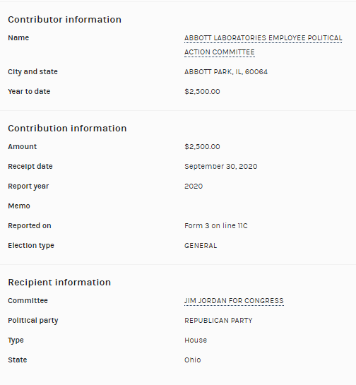 The PAC for  @AbbottNews gave $2,500 to  @Jim_Jordan this cycle.They did not respond to  @JuddLegum when he asked if they would cease donations to congressmembers who objected to the Electoral College certification. https://popular.info/p/three-major-corporations-say-they