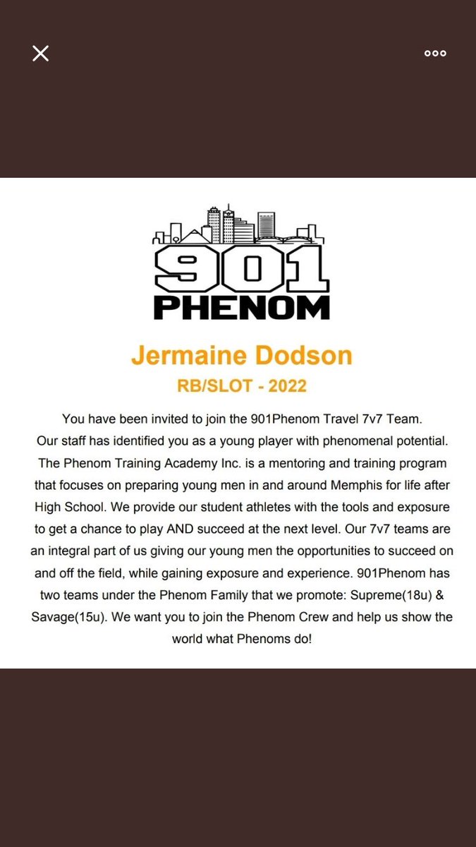jermainedodson2's tweet photo. I would like to thank @Coach_CJ15 and @CoachMoneyMitch for being selected to the 901Phenom Travel team! @901Phenom #901Phenom #DaLabel #PhenomDaFamily #WeUpNext https://t.co/gy0kEF47Lf
