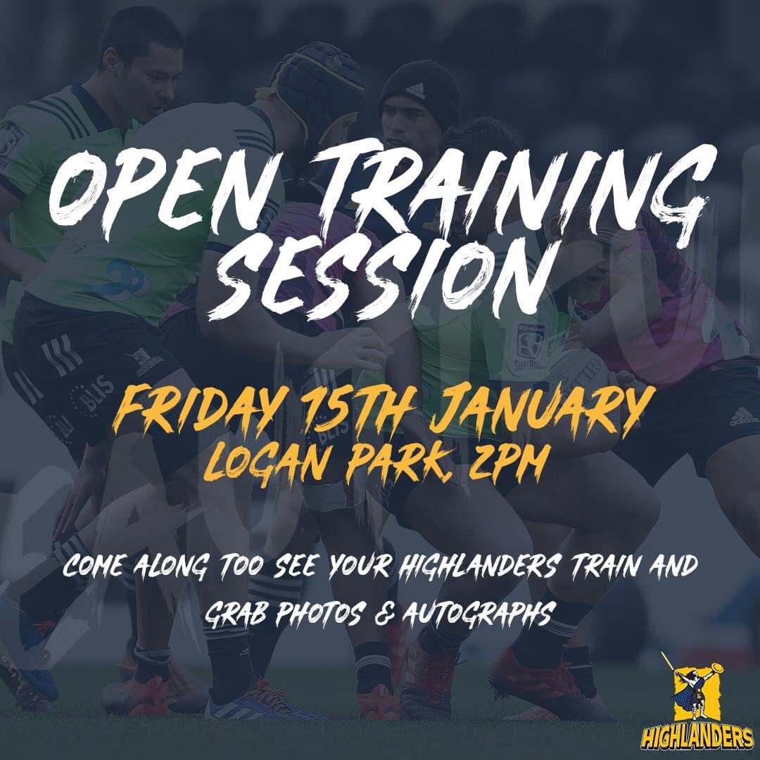 Open training session this Friday at Logan Park! Come along to watch your 2021 Highlanders train in the first week of preseason π₯ Kick Off: 2pm
The first photo & signing opportunity of the new season πΈ https://t.co/XUsD0j1F5z