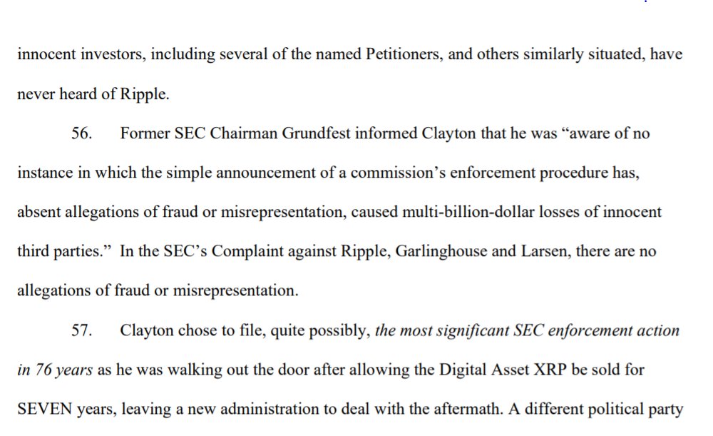 A petition (writ of mandamus) asking a federal district court to order the SEC to amend its recently filed complaint against Ripple alleging the company sold $1.38 billion in unregistered securities when it sold over 14.6 billion units of its cryptocurrency XRP…