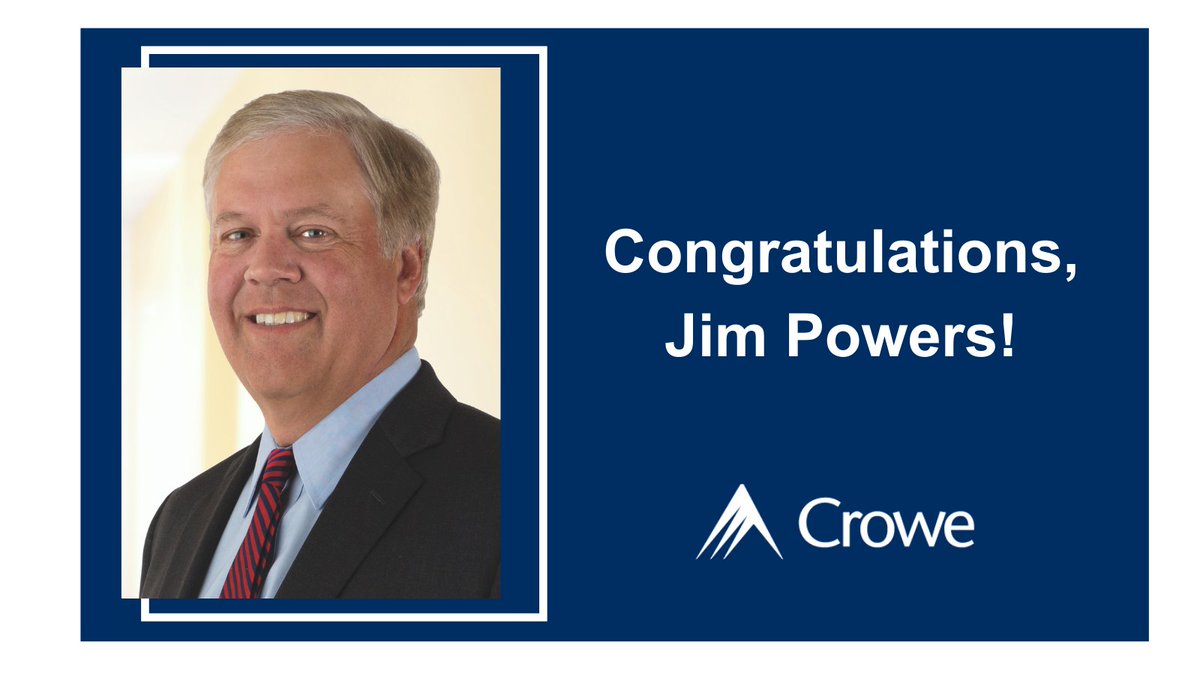.<a href="/CroweGlobal/">CroweGlobal</a> appoints <a href="/JimPowersCrowe/">Jim Powers</a> as co-chair of the global network’s board of directors. Jim will continue to serve as <a href="/CroweUSA/">Crowe</a> CEO through March 31. For more, read this news release: bit.ly/3nihtlW #GoCrowe