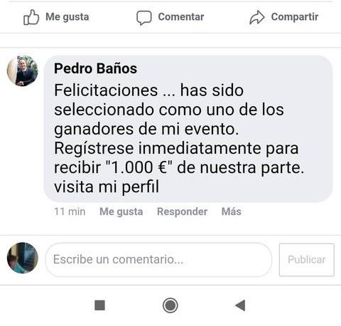 ¡Muy importante!
Por favor, para las personas que me seguís en Facebook, están enviando mensajes a mis seguidores ofreciéndoles dinero, aparentemente desde mi cuenta.
¡¡Es un fraude!!