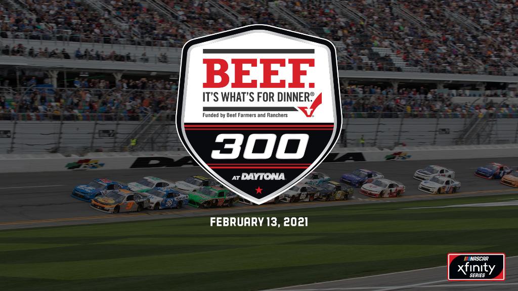 The <a href="/Beef/">Beef. It's What's For Dinner.</a>. It's What's For Dinner. 300 on menu for the start of the <a href="/NASCAR_Xfinity/">NASCAR Xfinity</a> Series season. 

#Beef300 📰 nas.cr/3i4ii0z