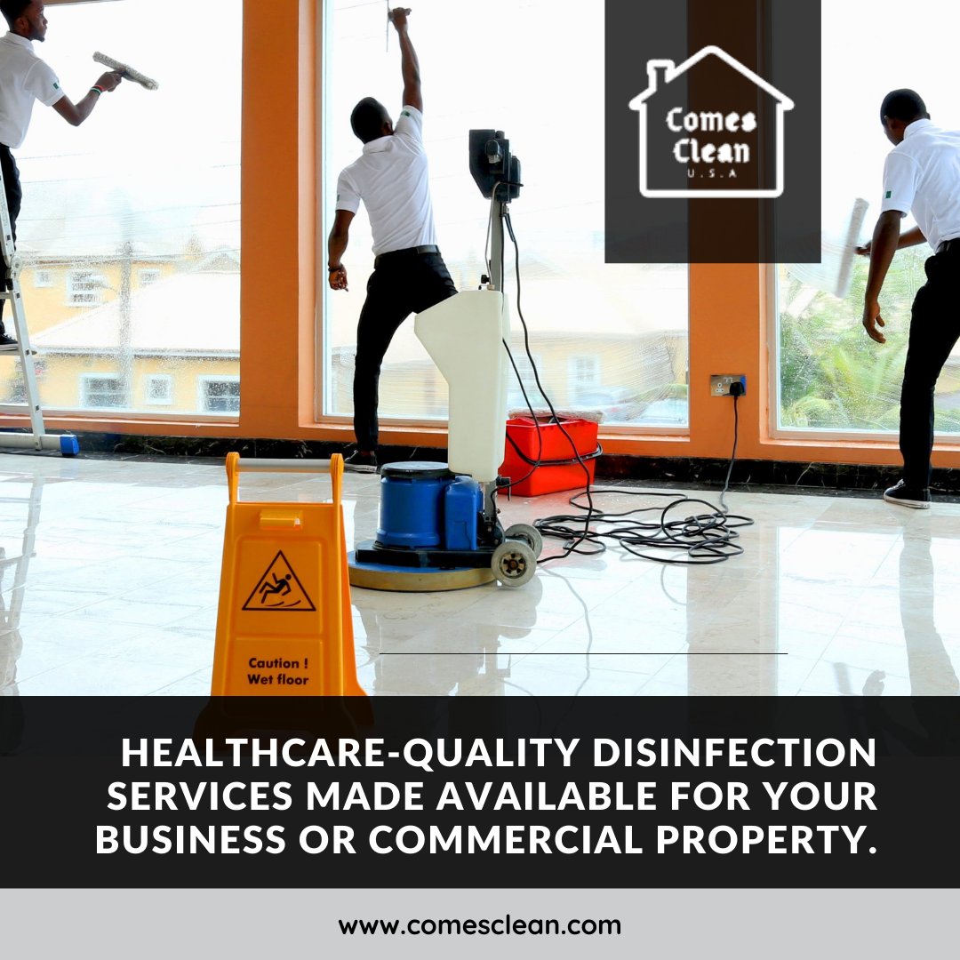 CleanComes's tweet image. Healthcare-quality disinfection services made available for your business or commercial property.

Cleaning Service Contracts - Call (410) 883-9313 for a quote.

#cleaningblogger #cleaningcloset #cleaningexpert #maryland #baltimore
#aberdeen