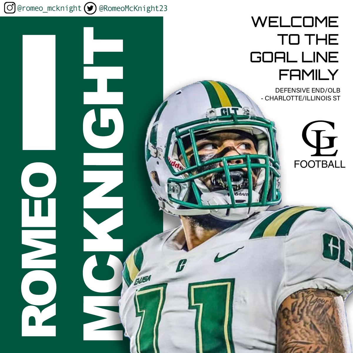 GoalineFootball's tweet photo. #GLFam plz welcome @RomeoMcKnight23 to the Goal Line squad! 🤝 #FaithFamilyFootball®️ https://t.co/hsUb9KXmji