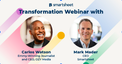 carloswatson's tweet image. #twitterfam, I&apos;m excited to join @Smartsheet&apos;s CEO, @markmader to discuss #business impact and transformation in 2021 and beyond. Here&apos;s your invite to join us for this exclusive #CanDoCommunity webinar on January 21st @ 8am PT/ 11am ET: event.on24.com/wcc/r/2870201/…